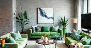 29 Inspiring Ideas for a Living Room with Bold Green Accent Furniture