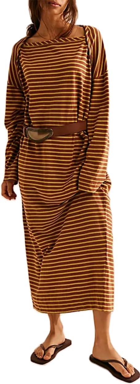 Our Take on Y2K Stripe Maxi Dresses: Fall’s Casual Chic