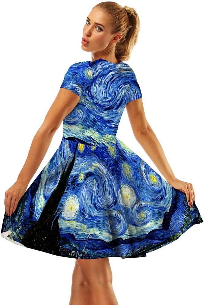 How We Felt Wearing the Women's 3D Print flared Midi Dress