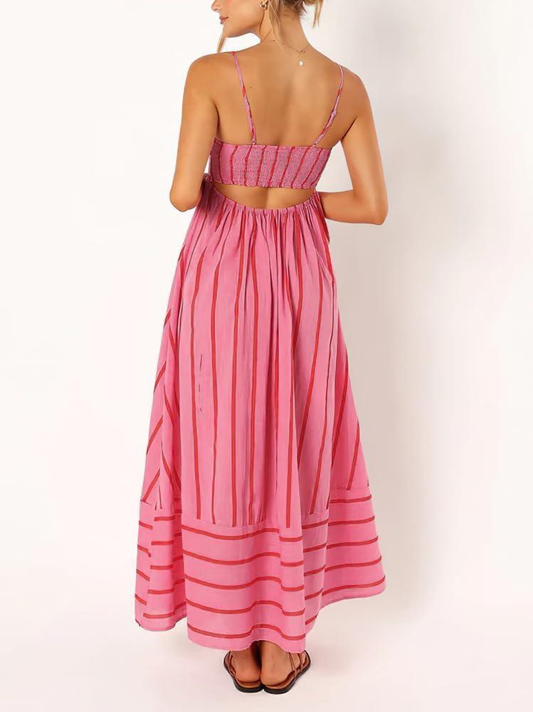 Our Take on the Women's Spaghetti Strap Cut Out Maxi Dress