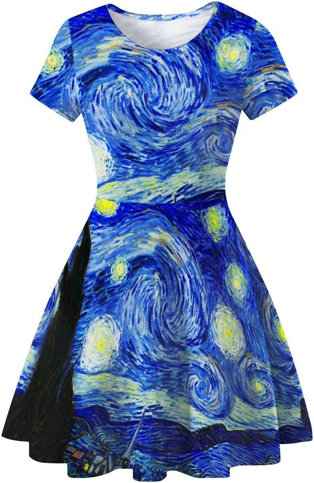 How We Felt Wearing the Women's 3D Print Flared Midi Dress