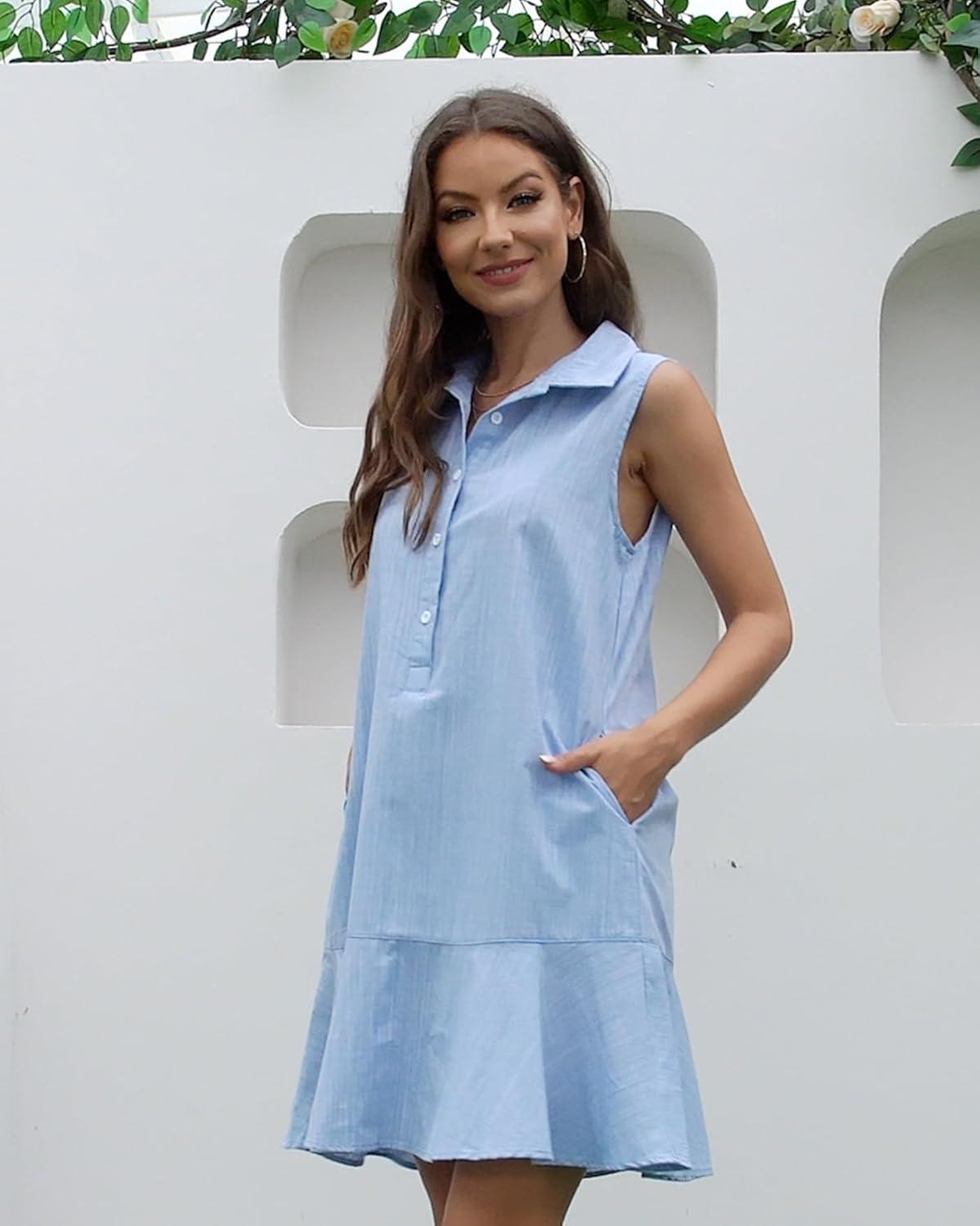 Our Honest⁤ Take on the Women's⁢ Ruffle‍ Hem Sleeveless Shirt Dress