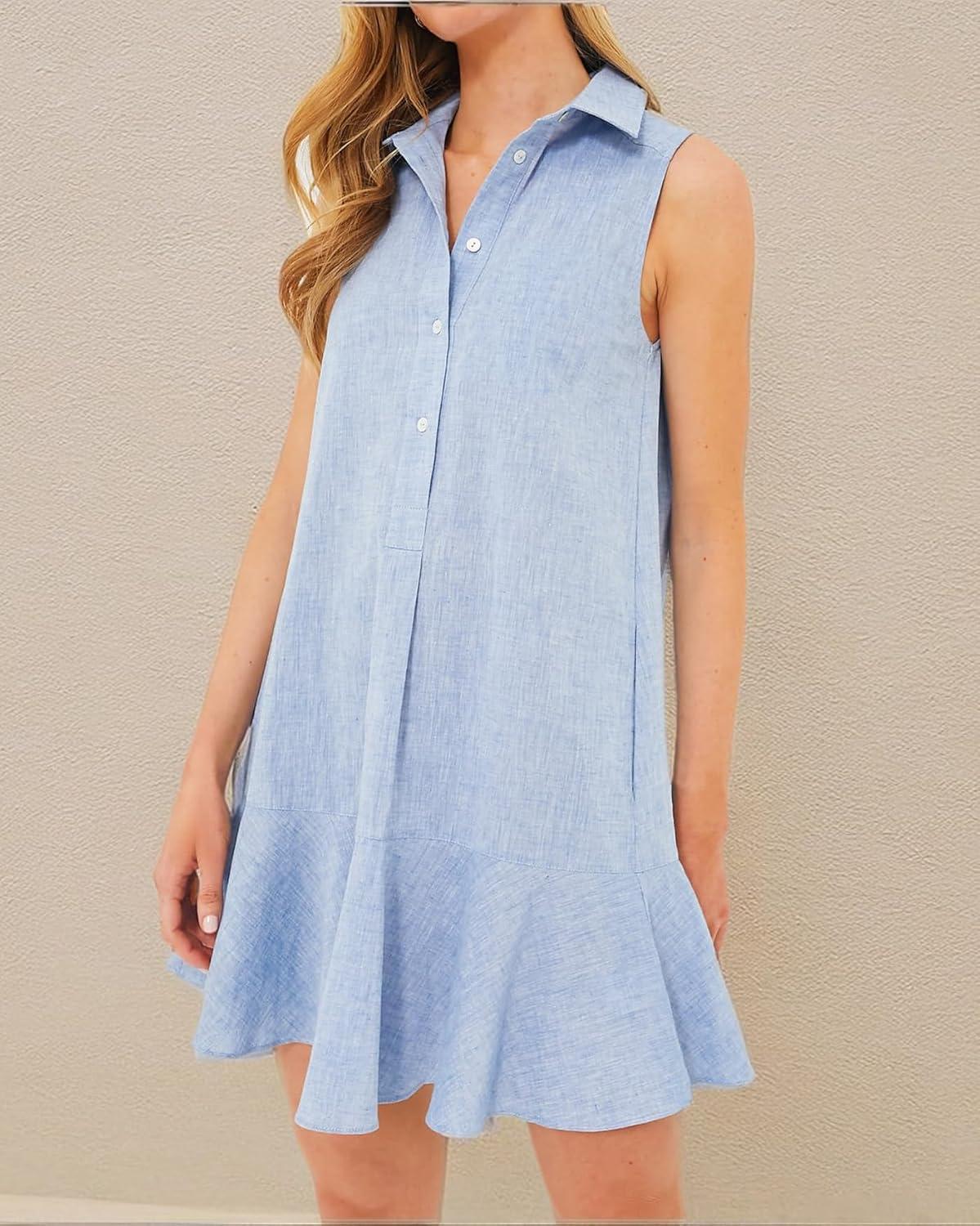 Our‌ Honest Take ⁢on the‌ Women's Ruffle Hem Sleeveless⁢ Shirt⁣ Dress