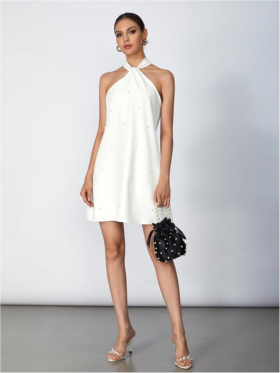 Our Honest Take on Floerns Pearl⁢ beaded Halter Dress: ​Style & Fit Reviewed