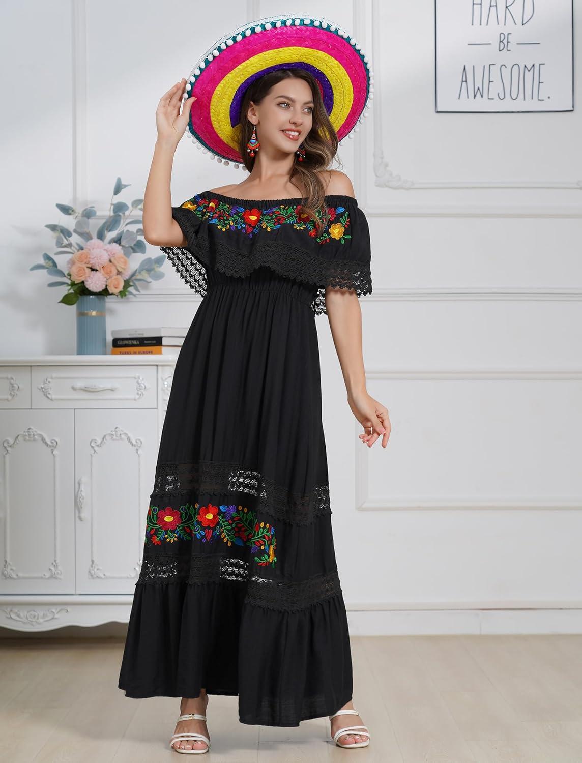 Our Take on the⁣ Mexican Floral Embroidery Maxi Dress: Style ⁤& Comfort⁣ Combined