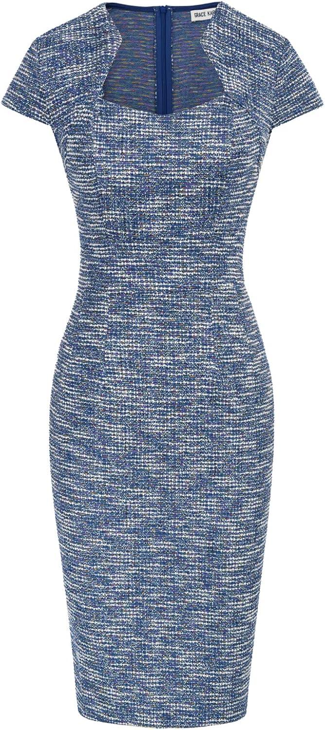 Our Take on the GRACE KARIN grey V-Neck ​Pencil Dress - Stylish & Comfortable