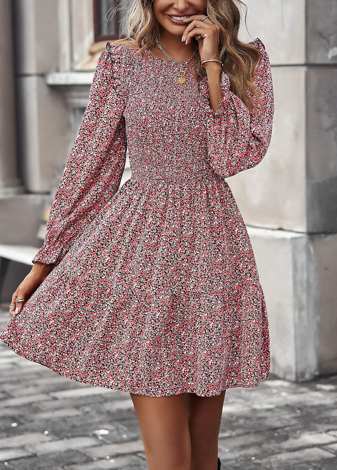 Why We Think KIRUNDO's 2025 Floral Dress Fits​ Every Fall Occasion