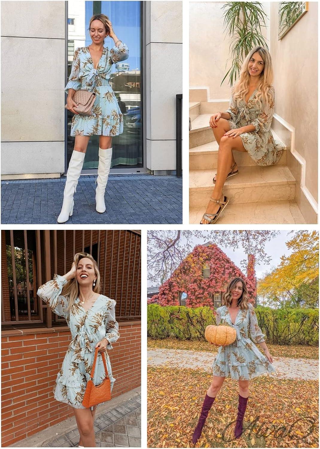 Our Take on the AlvaQ Floral V-Neck Dress: Stylish & Cozy