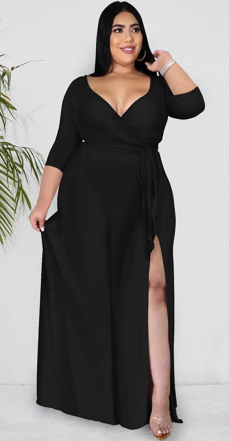 Our Honest ⁣Take on FANDEE Plus Size Maxi Dress with Pockets ‌& Belt