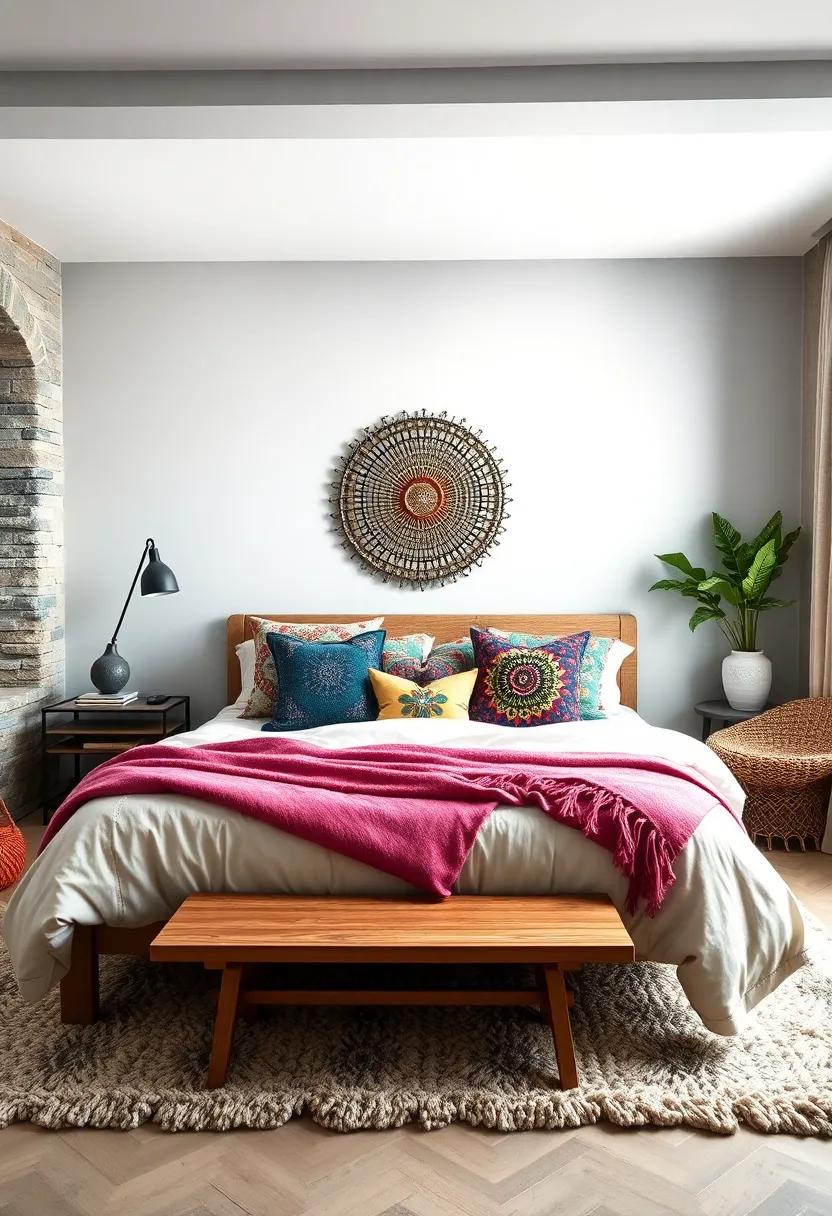 Add Colorful Pillows: Layer vibrant cushions with various patterns and textures on your bed or seating area for added comfort and style