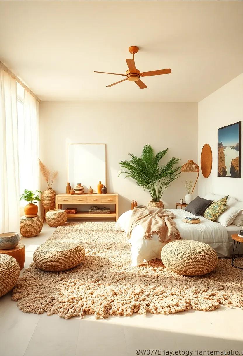 Use Natural Materials: Incorporate wood, stone, and wicker elements to draw in a bit of nature and warmth into your space