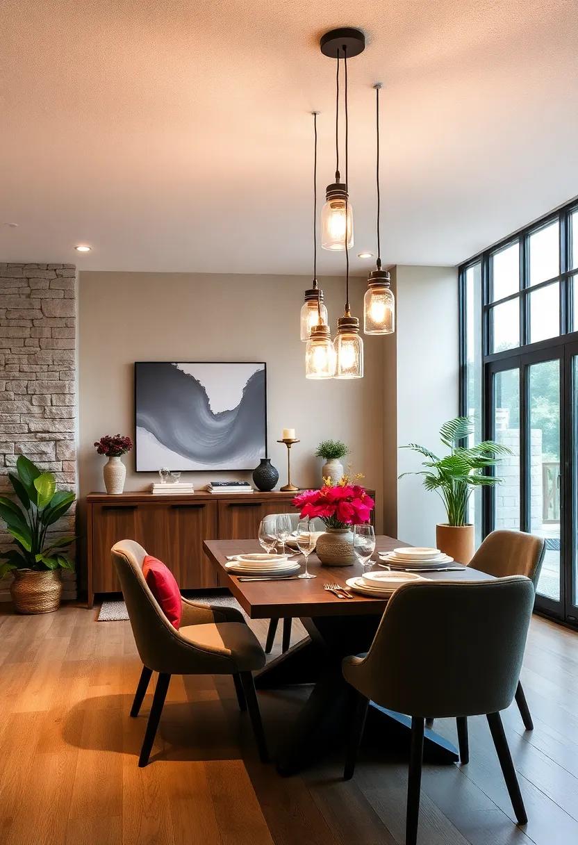 DIY mason‌ jar⁣ Pendant: Transform mason‌ jars into ​charming pendant lights‌ for a rustic feel ⁢that⁣ showcases​ your creativity