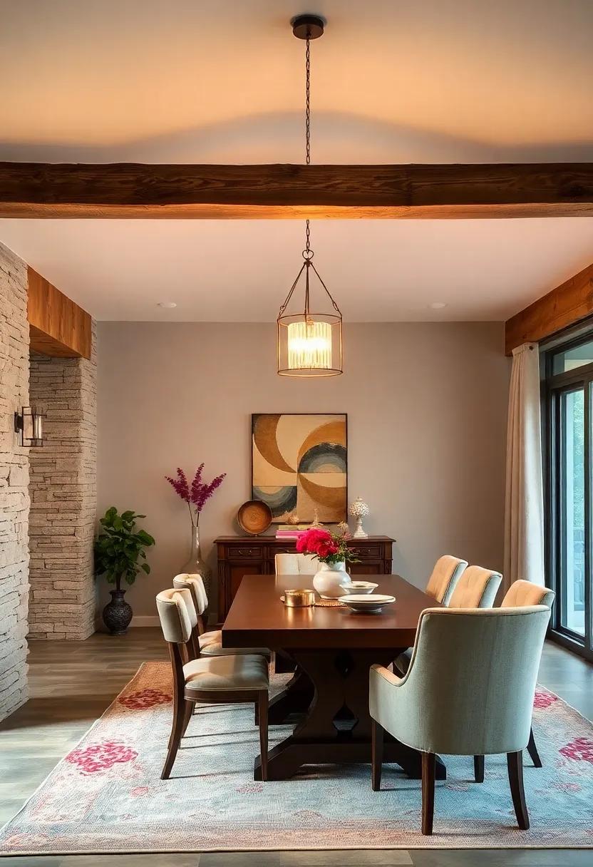 Rustic Wooden Beams: Use reclaimed wood beams to ‍craft a DIY light fixture that⁣ adds character and warmth to your dining area