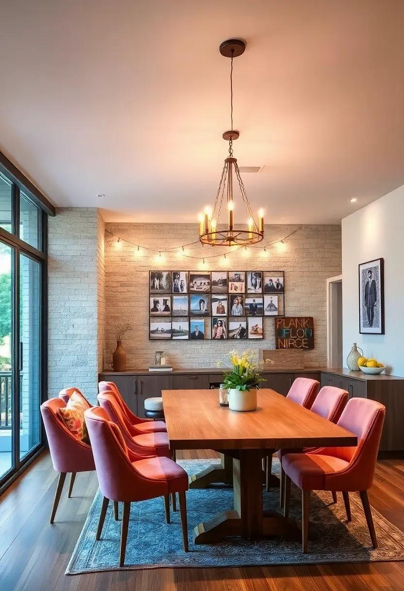 String a Clothespin Art ⁣Display: Hang personal photos or art ‌with string lights ⁤and clothespins to brighten up your dining room creatively