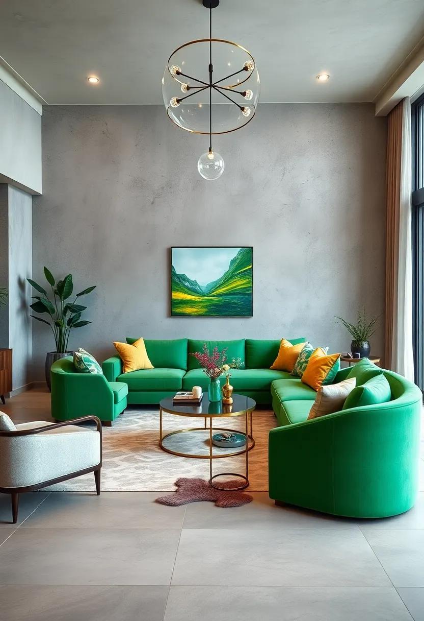 Integrate unique Green Lighting Fixtures for a Chic Look