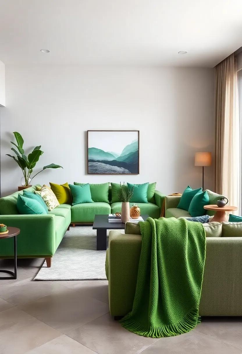 Drape a Green Throw Blanket for a Touch of Comfort