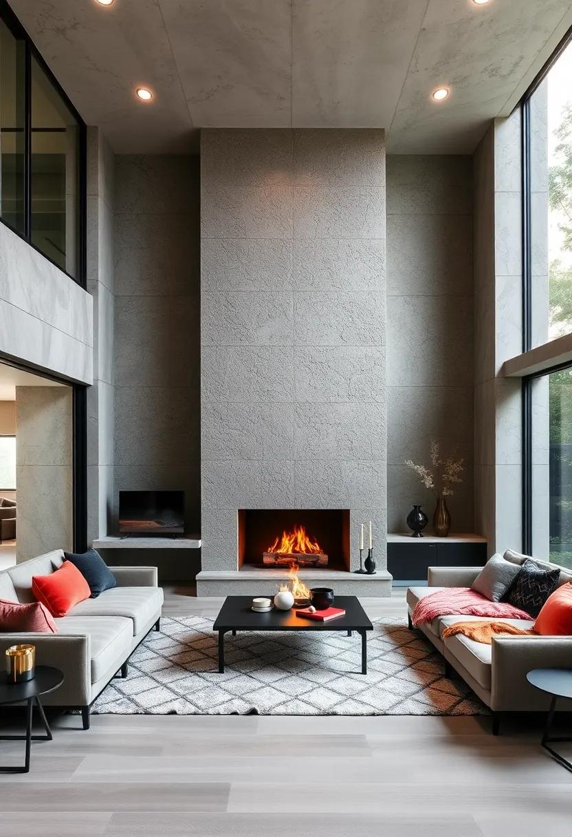 Fireplace Innovations: Contemporary fireplace designs that serve as focal points while providing warmth and ambiance