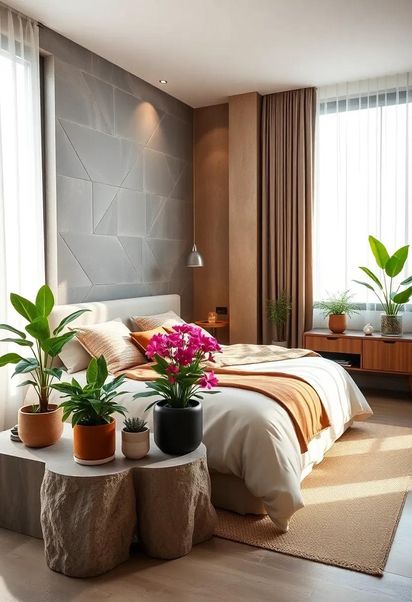 Fresh Greenery: Add potted plants or fresh flowers to infuse life and color into your bedroom ambiance