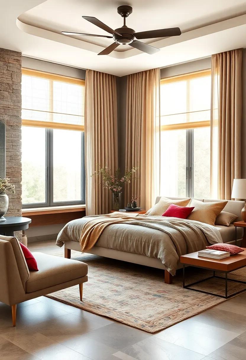 Thoughtful window Treatments: Choose elegant curtains or shades that offer privacy while allowing natural light to filter through