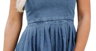 Our Take on the Women’s Summer Tie Shoulder Denim Mini Dress