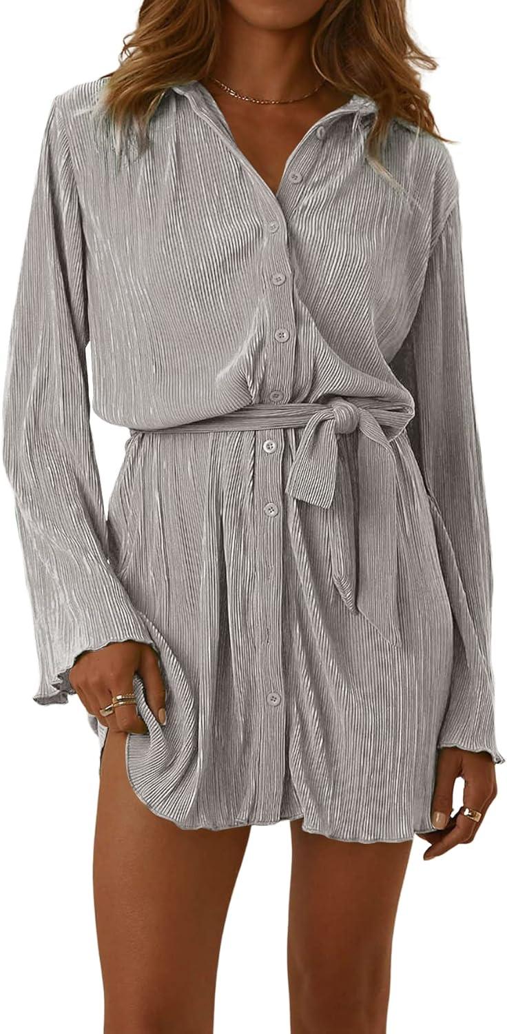 Our Honest Take on the LYANER Pleated Shirt Dress with Belt
