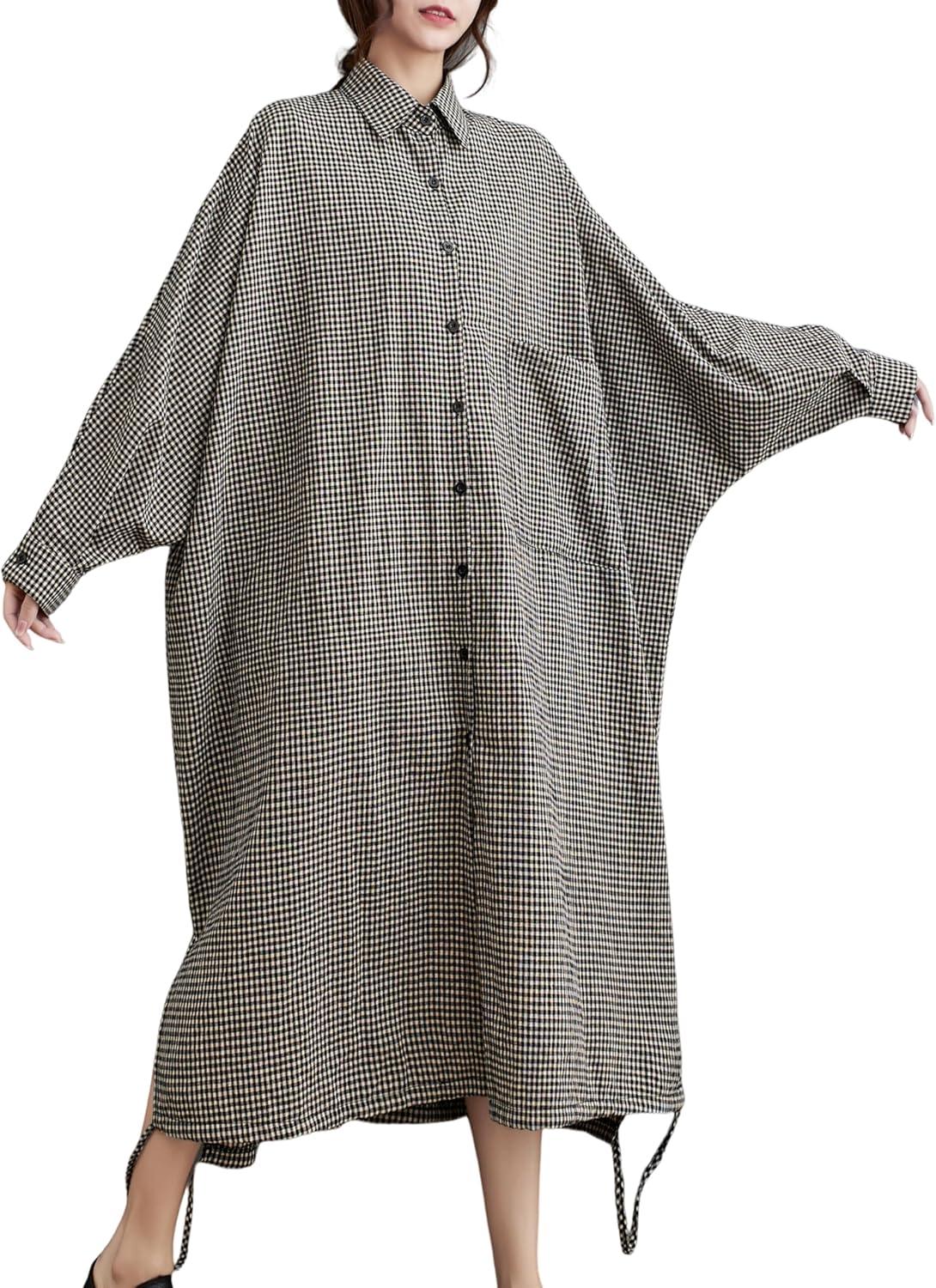 Our Take on the Ellazhu Plaid Maxi Shirt Dress: Comfort Meets Style