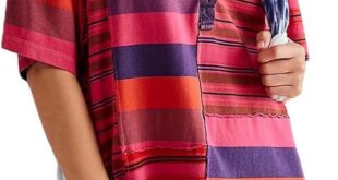 Trying Out the Oversized Quarter Button Striped Mini Dress