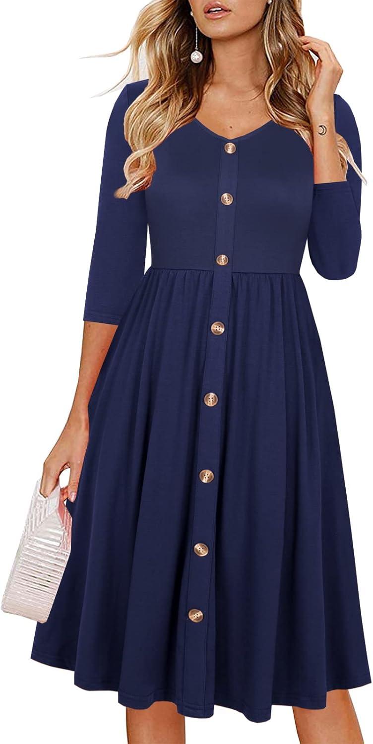 Why We Love the Lamilus Casual Fall A-Line Swing Dress