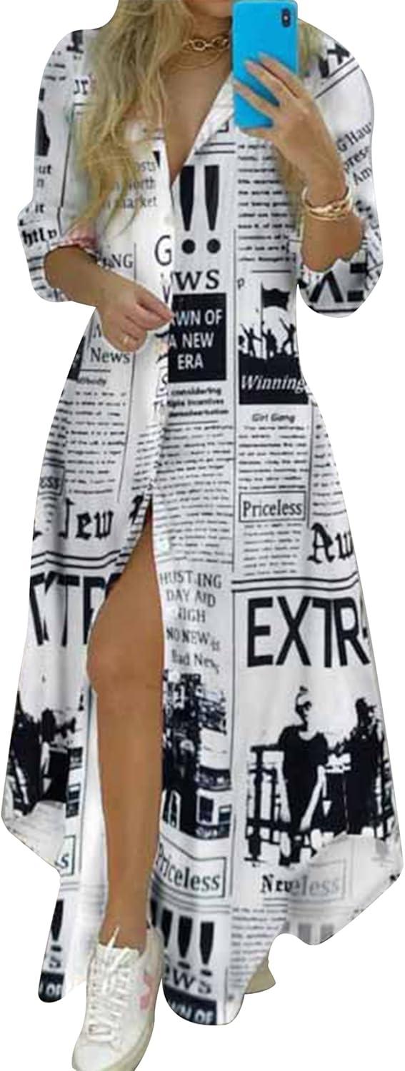 Why We Love the YMING Floral Maxi Shirt Dress Together