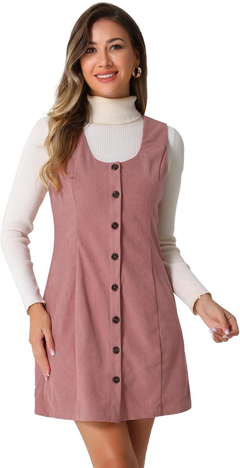 Our Take on the Allegra K Corduroy Overall Dress: Casual Fall Style