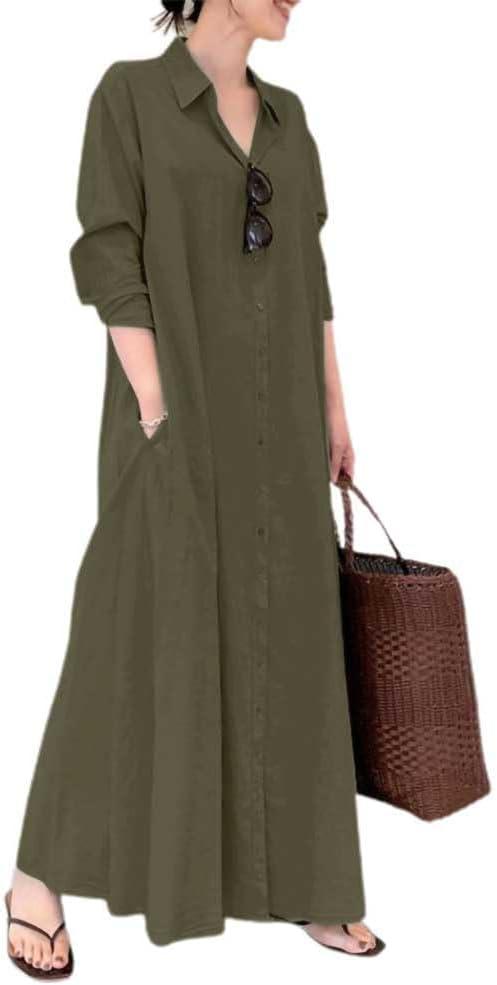 Our Take on the CHOUYATOU Maxi Shirt Dress: Comfort Meets Style