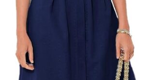 Our Honest Take on the Elegant Navy Button Shirt Dress with Pockets