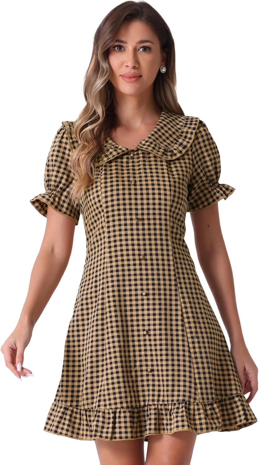 Our Honest Take on the Allegra K Gingham Ruffled Mini Dress