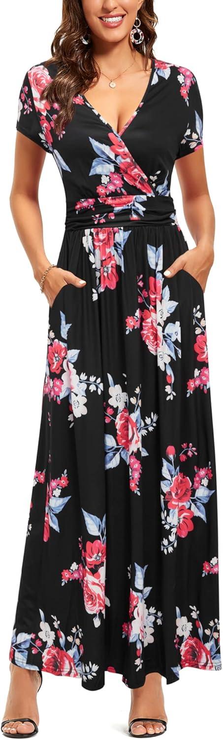 Finding the Perfect Fit: Our Take on the OUGES V-Neck Maxi Dress