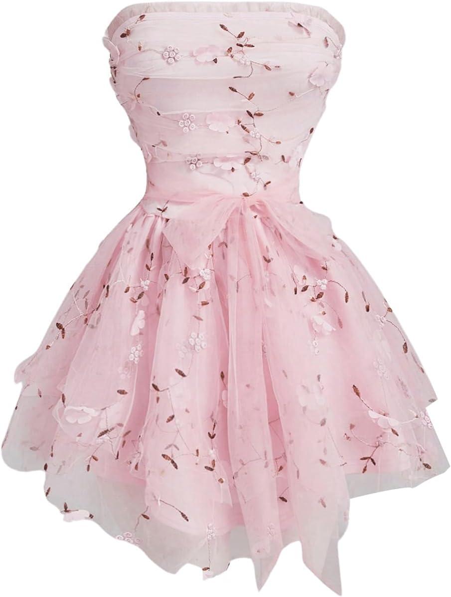 Trying On the Pink Strapless Ruffle Dress: Our Honest Thoughts