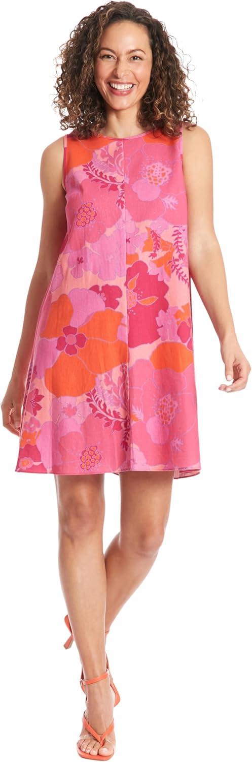 Our Take on the London Times Linen Blend Sleeveless Shift Dress