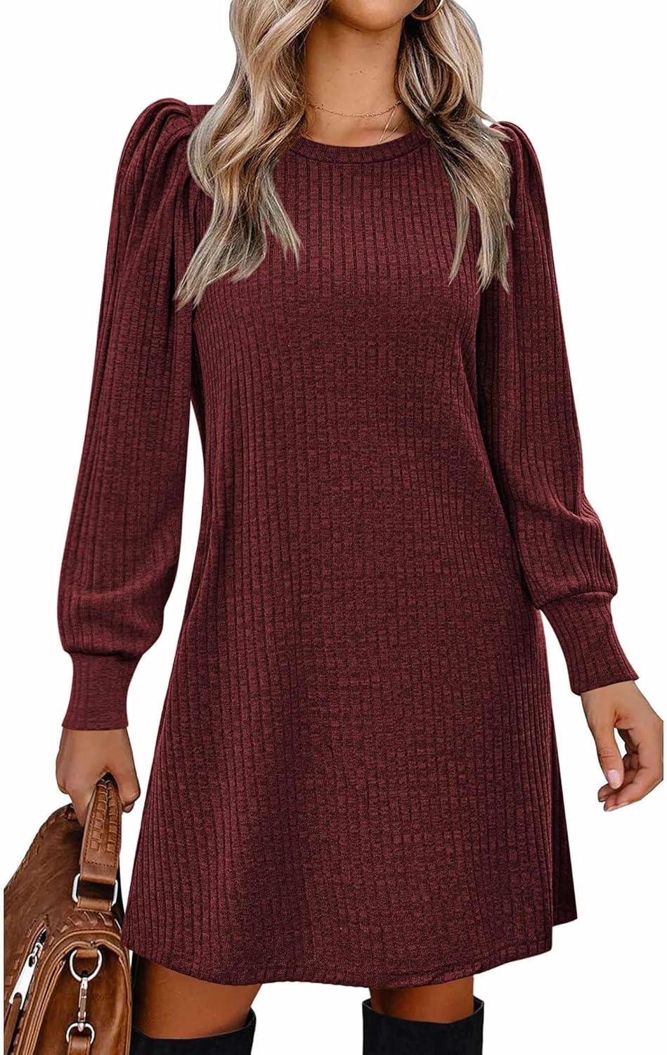 Cozy and Stylish: Our Take on the Zeagoo Knit Puff Sleeve Dress