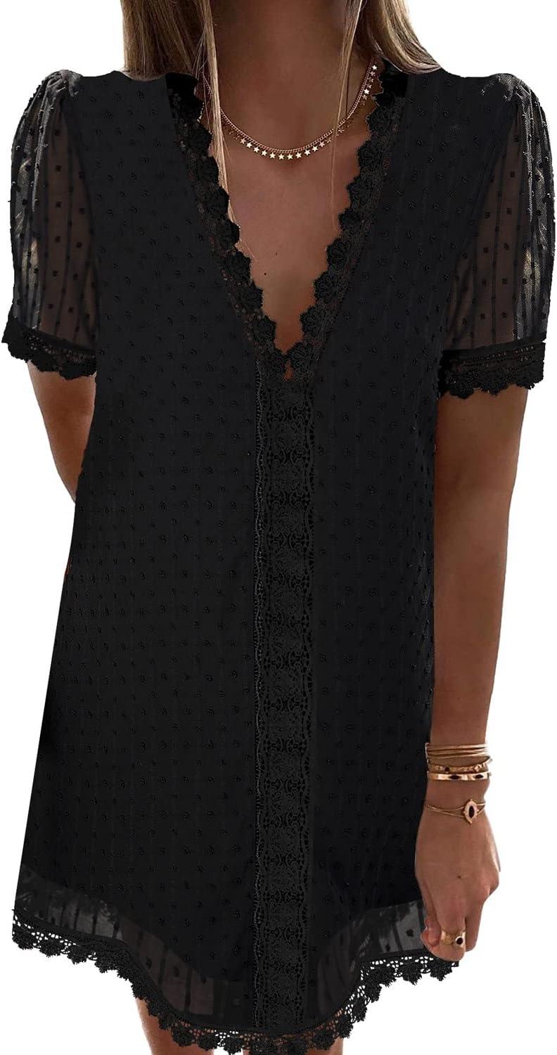 Our Take on the LookbookStore Swiss Dot Lace V-Neck Dress