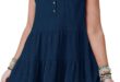 Why We Love Ferlema’s Navy Blue Sleeveless Summer Mini Dress