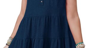 Why We Love Ferlema’s Navy Blue Sleeveless Summer Mini Dress