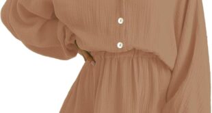 Our Honest Take on the RAISECOM Khaki Lantern Sleeve Mini Dress