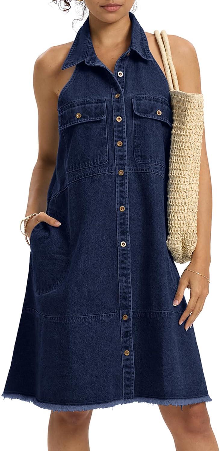 Our Honest Take on the Locachy Sleeveless Denim Dress for Summer Fun