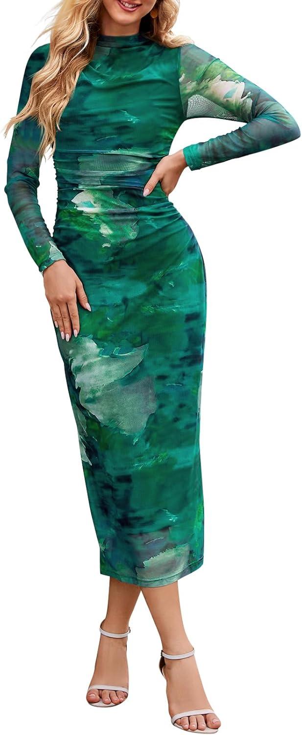 Why We Love the MEROKEETY 2025 Floral Mesh Maxi Dress