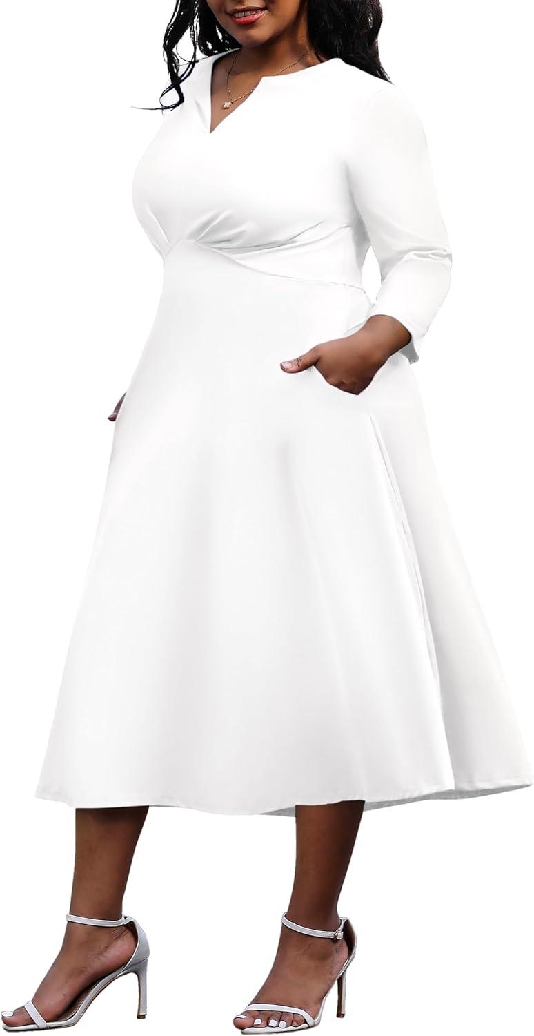 Our Honest Take on the Nmoder Plus Size Flared Wrap Dress