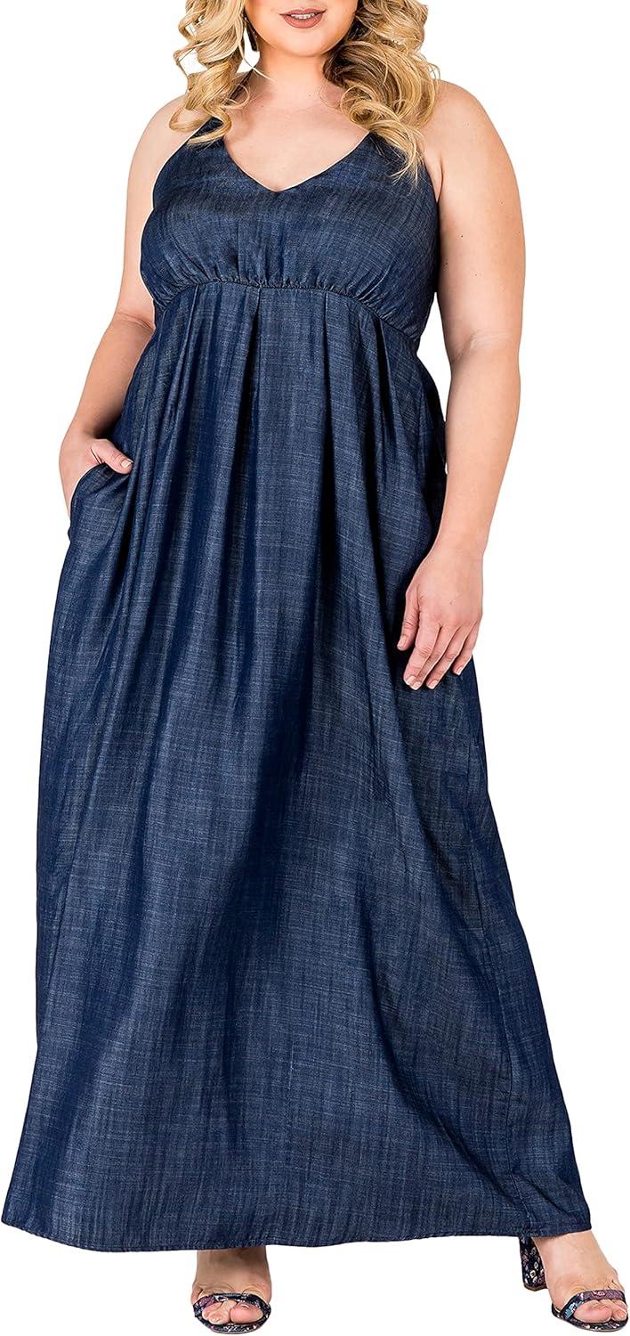 Our Honest Take on the Standards & Practices Plus Size Denim Maxi Dress
