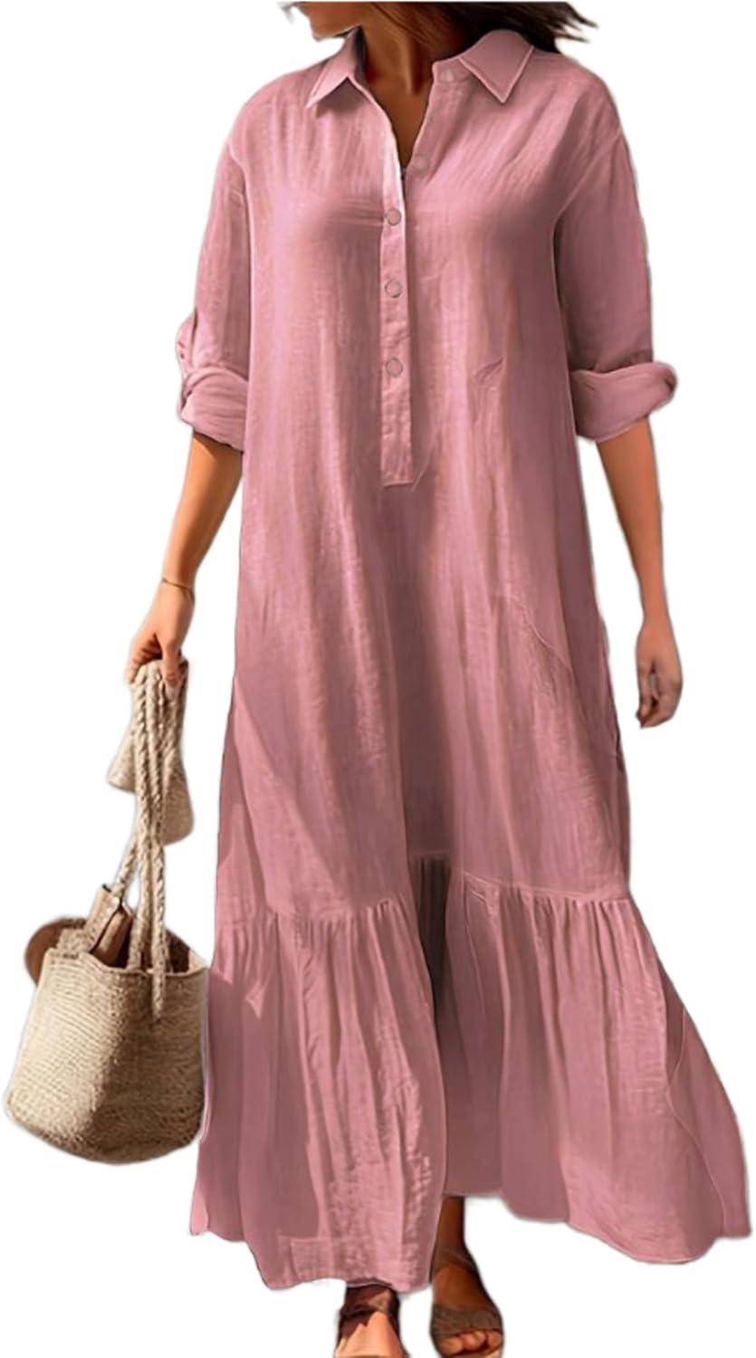 Our Honest Take on the Akivide Cotton Linen Maxi Dress: Comfort Meets Style