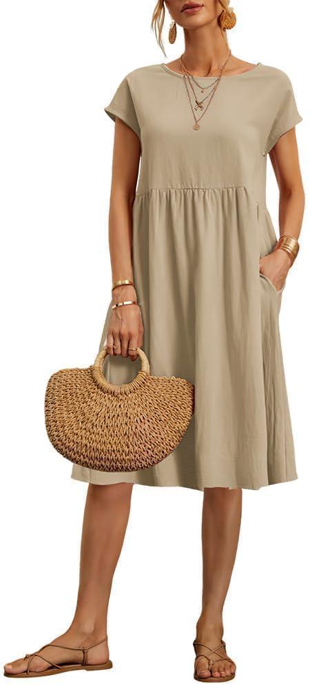 Our Honest Take on the Khaki Cotton Midi Dress with Pockets