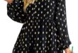 Our Take on the KIRUNDO Gold Polka Dot Babydoll Dress for Fall