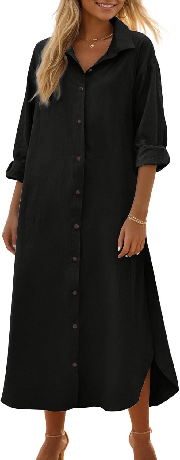 Our Honest Take: Fasumava Black Linen Shirt Dress Review