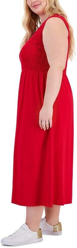 Our Take on ⁤Tommy Hilfiger's Plus Size Scarlet Smocked Maxi Dress